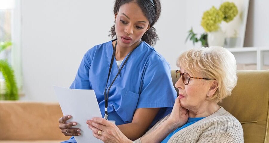 doctor speaking with her patient about the medical billing practice